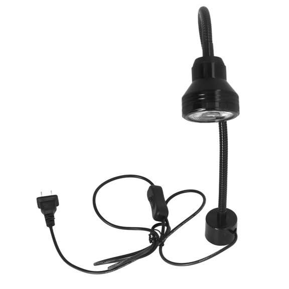 BIMZUC 7W LED Magnetic Work Light Flexible Gooseneck Bench Lamp with Metal Base US Plug 110-240V