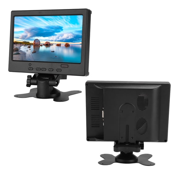 BIMZUC 7in Multi Function 800:1 1024x600 Display with Stand Support HDMI VGA AV Input EU Plug (175mm / 6.9in)[cite: 1]