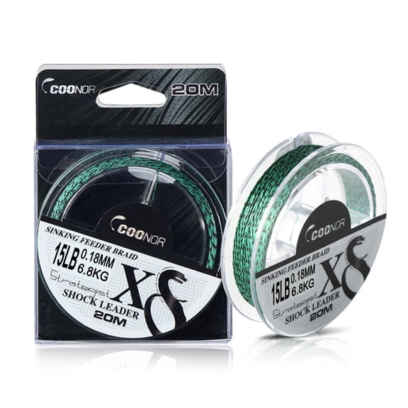 BIMZUC 8+1 Braided Fishing Line 15 lb Sinking Sea Line 21 Yards / 20m