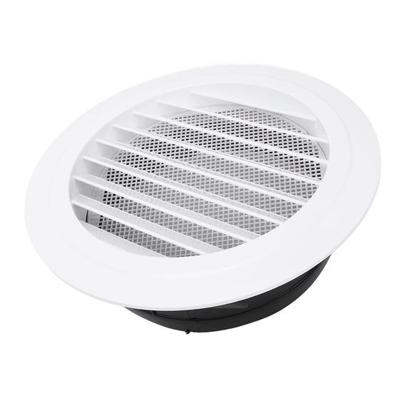 BIMZUC 8 Inch Round Vent Cover, White ABS Plastic Slant Louver Vent Grille Cover for Bathroom, Kitchen, Home Office, HVAC Air Circulation, 200mm / 7.87 inches