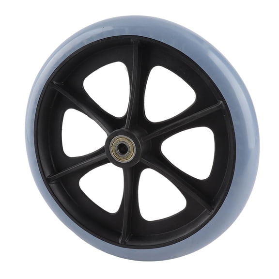 BIMZUC 8 Inch Wheelchair Front Wheels Disabled TPR Wheels Replacement Accessory, Gray, 1 Count