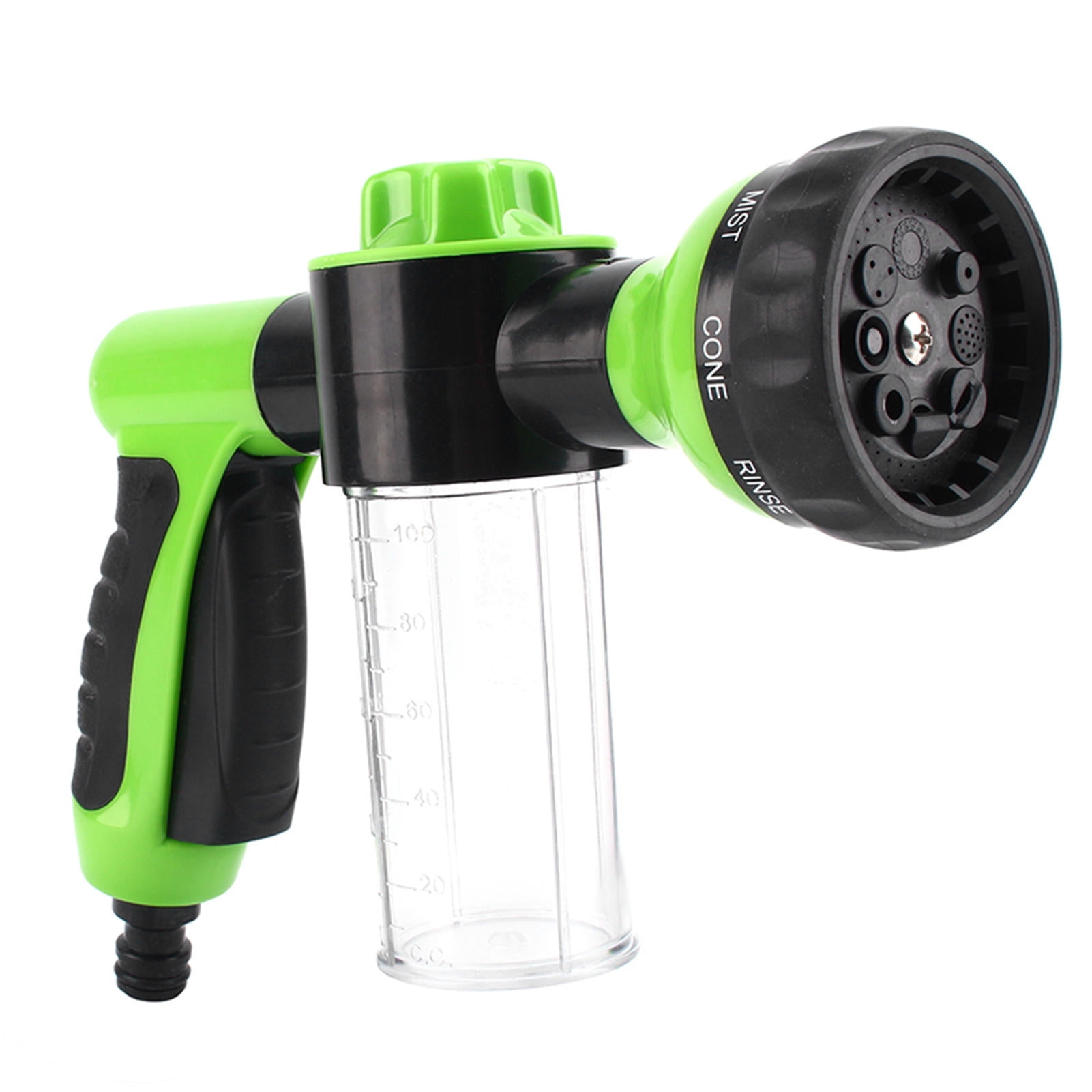 BIMZUC 8‑Pattern Foam Car Wash Sprayer – Dual‑Use Hose Nozzle, Anti‑Freeze & Rust, 4.7”×9.1”×2” for Cars & Home