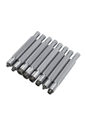 8 Pcs Watch Crown Winder Set 2-10mm Aluminum Alloy Ergonomic Repair Tool (6.69 inches / 17.00 cm)