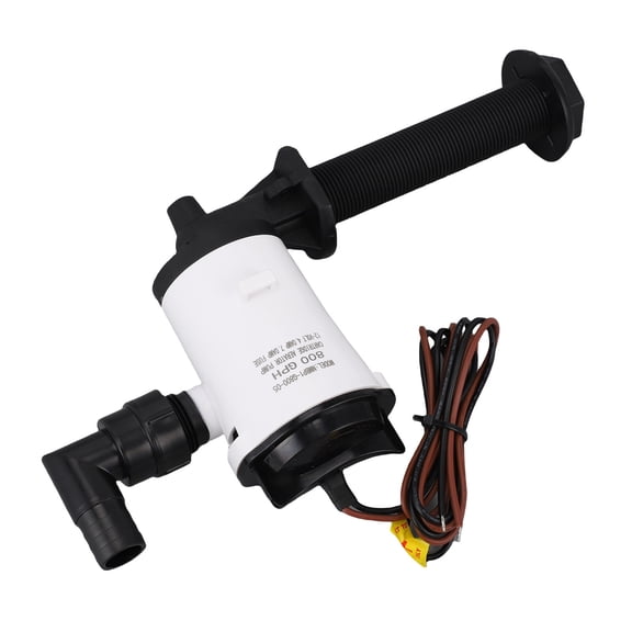 BIMZUC 800GPH Livewell Pump Bait Tank Aerator 12V Submersible Cartridge Boat Bilge Pump for Marine Water Systems, Easy Installation, Reliable Water Transfer