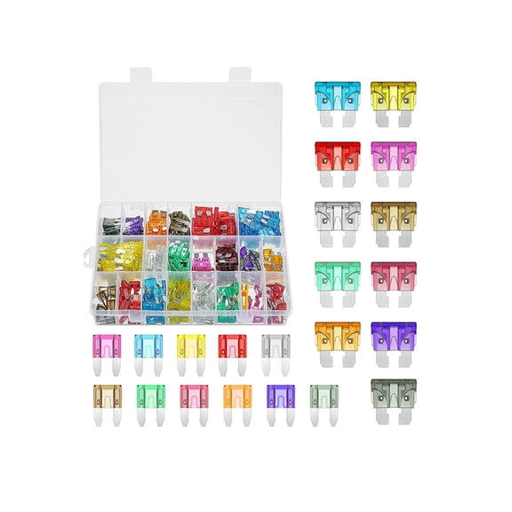BIMZUC 800pcs Car Blade Fuses Assortment Kit Mini and Standard Size Auto Truck Automotive Fuses Set with Compartmentalized Storage Box Universal Fit for Vehicles