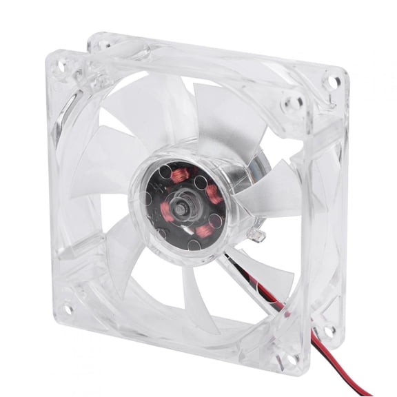 BIMZUC 80mm LED Light 12V 4Pin Mute PC Case Cooling Fan Computer Cooler Colorful - 3.15 inches / 8 cm Desktop Accessory