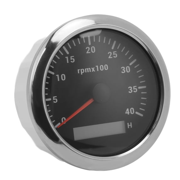 BIMZUC 85mm Tachometer Gauge 4000 RPM IP67 Waterproof 7-Color Backlight 3.35 inches / 85 mm Black