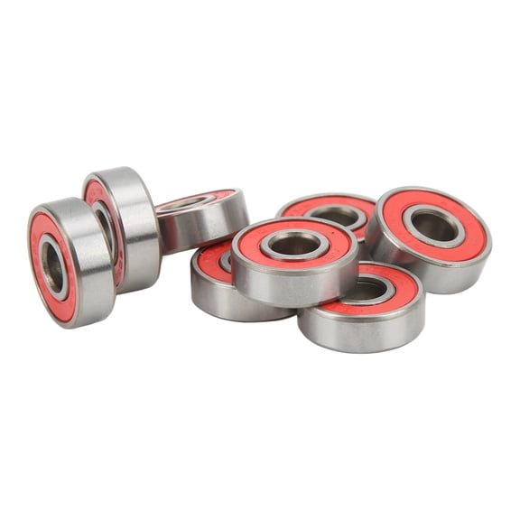 BIMZUC 8Pcs 608RS ABEC 9 Ball Bearing Carbon Steel Sealed Skateboard Bearings 8x22x7mm for Roller Skates Dance Boards Red [cite: 12]