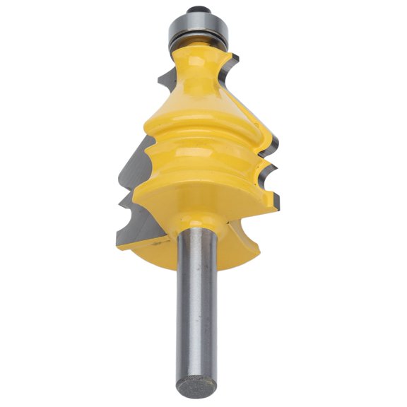 BIMZUC 8mm Shank Router Bit Photo Frame Molding Milling Cutter, High Precision Woodworking Wood Milling Router Bits for Picture Frame Engraving Tools (1.4 inches / 34.9 mm Head Diameter)
