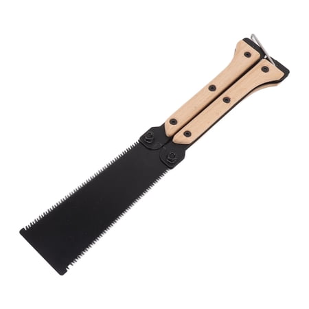 BIMZUC 9.8in / 25cm Folding Saw Steel Beech Foldable Sharp Double Side Camping Saw for Wood Cutter