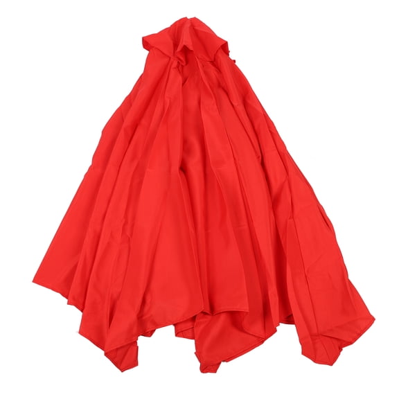 BIMZUC 9 Ft 6-Rib Replacement Patio Umbrella Canopy Outdoor Sunshade Rainproof Cover Red (106.3 inches / 270 cm)