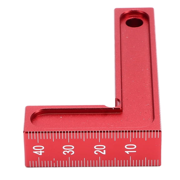 BIMZUC 90 Degree Positioning Squares Aluminum Alloy L Type Ruler Woodworking Measuring Tools For DIY Construction And Carpentry 3.00 x 1.77 in / 75 x 45 mm Red Precision Right Angle
