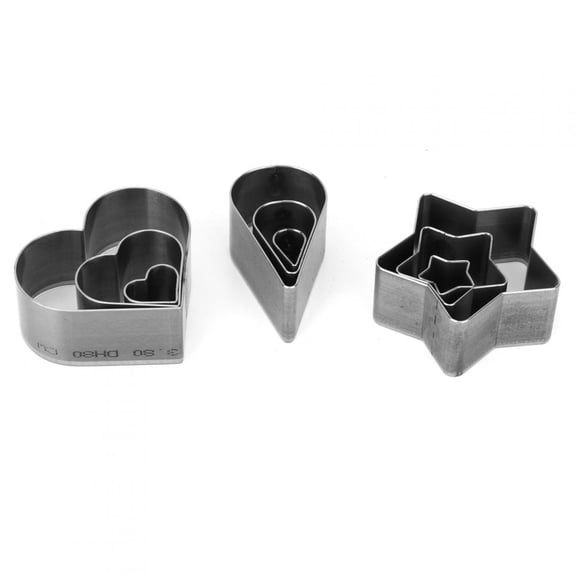 BIMZUC 9PCS Heart Water Drop Pentagram Shaped Leather Cutting Mold Die Craft Template Cutter Tool Set for DIY Leathercraft Maker Accessories and Art Projects