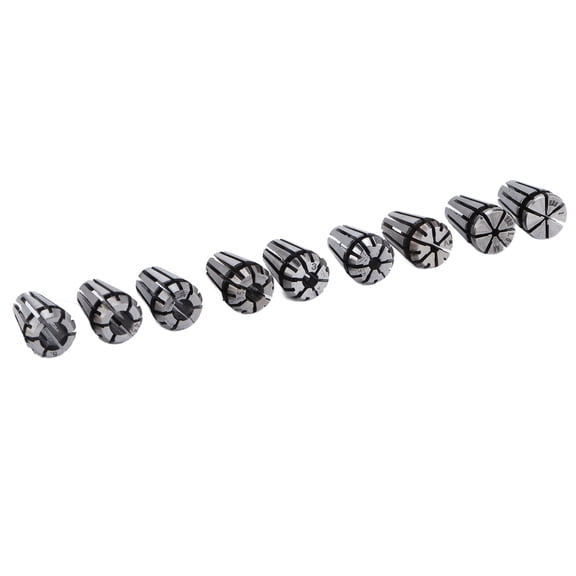 BIMZUC 9Pcs Collet ER8 CNC Engraving Machine Milling Lathe Tool Tap Chuck High Accuracy (5.11 inches / 13 cm)