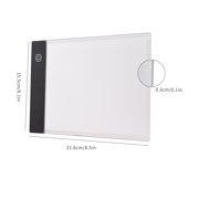 BIMZUC A5 LED Light Pad Tracer 3mm Ultra-Thin Drawing Board Copyboard Stepless Dimming USB Powered Artist Animation Designing Sketching Calligraphy Diamond Jewel Paint Supplies 8.5 x 6.1 inches