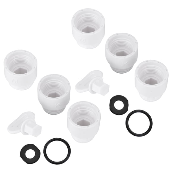 BIMZUC ABS Japanese Shower Adapter KMG Connector G1/2in Hose Converter Bathroom Accessory Set, White (12 Pieces) 2.8 inches / 7.1 cm