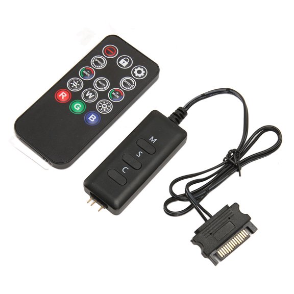 BIMZUC ARGB Wireless Controller 5V 3PIN SATA Power Supply Adjustable ARGB PC Fans Controller Remote Control