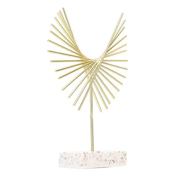 BIMZUC Abstract Line Metal Ornaments Innovative Modern Style Eagle Shape Abstract Art Statue for Entrance Living Room Study Desk Home Decor Sculpture Decoration 12.20 inches / 31.0 cm