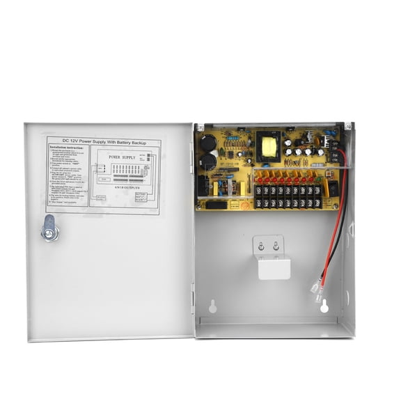 BIMZUC Access Control Power Supply Box UPS PWM 12V 10A 240W, Delayed Power-off, 11.4 inches / 29 cm