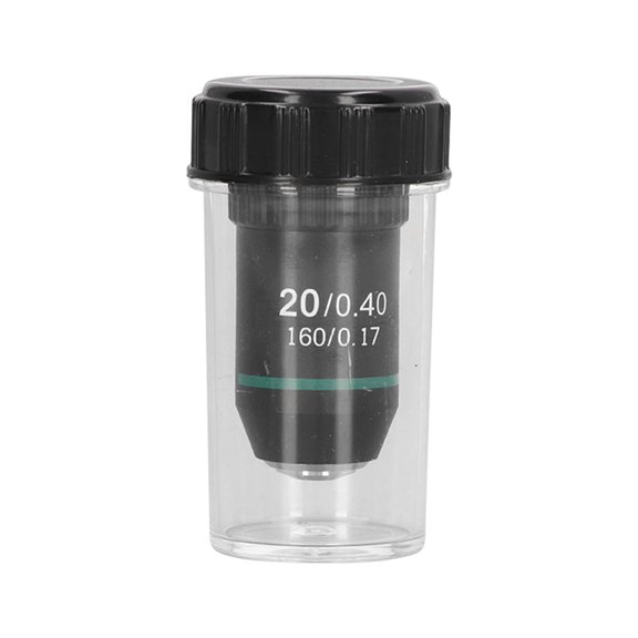 BIMZUC Achromatic Objective Lens Brass Chrome Plated 20X Magnification Microscope Accessory Standard RMS Interface 20.2mm 0.80 inches 160mm Mechanical Tube Length High Resolution Imaging Tool