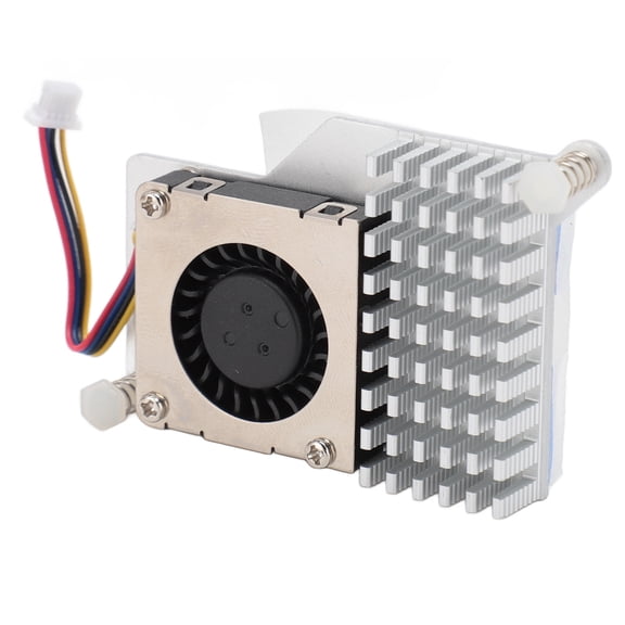BIMZUC Active Cooler for RasPi 5, Adjustable Speed Aluminum Alloy Cooling Fan, 1.09 CFM 4 Pin Connector, Compatible with 2GB 4GB 8GB Models (2.75 inches / 7 cm)