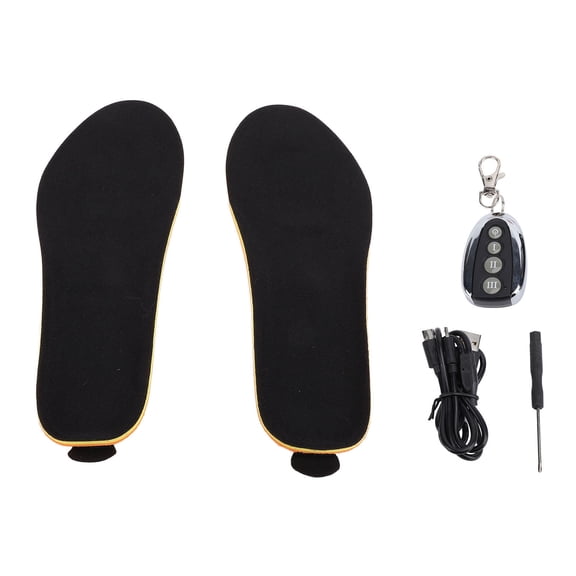 BIMZUC Adjustable 1015" Heated Insoles with Temperature Control, LongLife Battery, Elastic CarbonFiber Ideal for Winter Travel, Camping, Hiking, Skiing