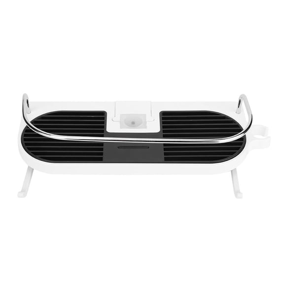 BIMZUC Adjustable Bathroom Soap & Shampoo Rack 5.12"11.81" Tray, Sliding Rod, Shower Head Holder, ABS & Aluminum Tray