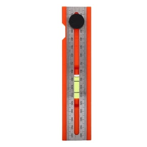 BIMZUC Adjustable Position Marking Protractor Tool Knob Multi Angle Foldable Depth Measuring Ruler and Precise Woodworking Spirit Level Gage Angle Finder Ruler for Accurate Alignment