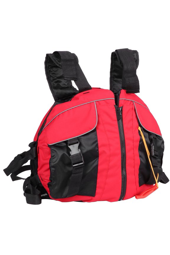 Adult Life Jacket Vest Beatle Shape High Buoyancy Equipment for Canoeing Fishing Boating Rafting Surfing Unisex Adjustable Fit Water Safety Gear Red