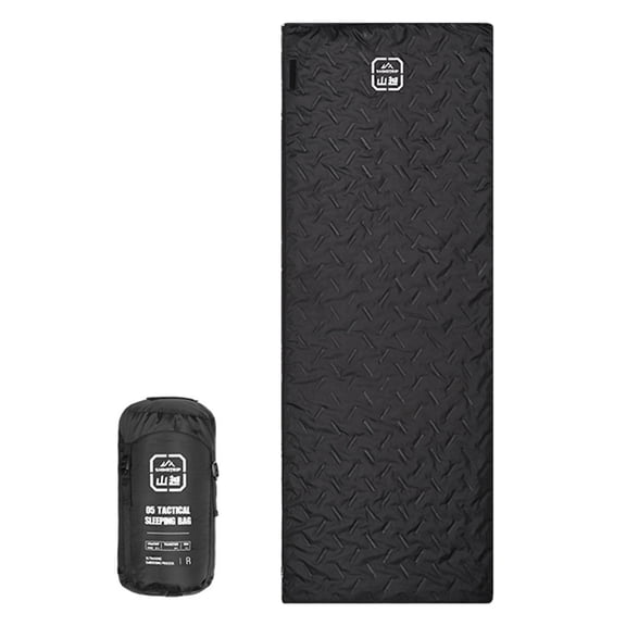 BIMZUC Adult Sleeping Bag for Camping Ultrasonic Warmth Attachable Bag 200g Faux Silk Cotton 41-59°F Backpacking Hiking Outdoor Gear Black Right Zip (14.17 inches / 36 cm)