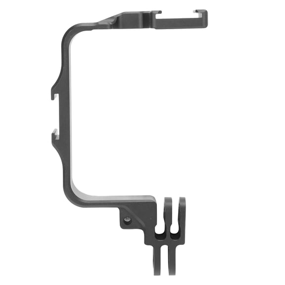 BIMZUC Aluminum Alloy Action Camera Mount Live Vlog Video Shooting Bracket Microphone Fill Light Extension Frame with Cold Shoe Mount Portable Camcorder Rig Mount (4.72 inches / 12 cm) Black