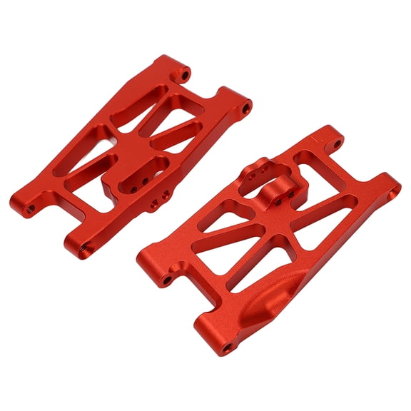 BIMZUC Aluminum RC Front Rear Suspension Arm Set Swing Hem Upgrades Replacements Accessories for 1/10 Scale Losi Hammer Rey Rock Rey RC Cars Vehicles Red Color 2 Pieces with Screws