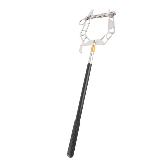 BIMZUC Aluminum Telescopic Boat Hook U-Type Threader Ship Docking Equipment Multi-Purpose Mooring Tool Silver, 4.9ft / 1.5m