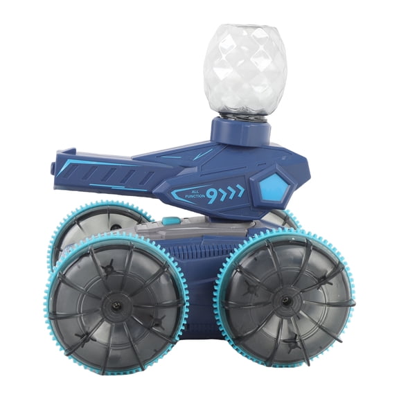 BIMZUC Amphibious RC Stunt Car Gesture Sensor 2.4Ghz Remote Control Crawler Toy with Cool Lights Blue