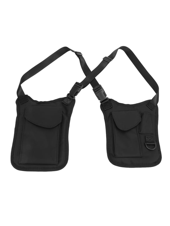 Anti-Theft Underarm Shoulder Bag, Adjustable Hidden Armpit Messenger Bag for Men Women, Outdoor Sports Running Travel Phone Keys Backpack (10.63 in / 27 cm), Black