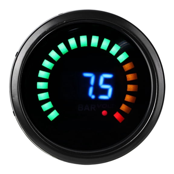 BIMZUC Auto Car 2in 52mm Vacuum Gauge Meter with LED Scale and Digital Display 12V Universal Replacement Part