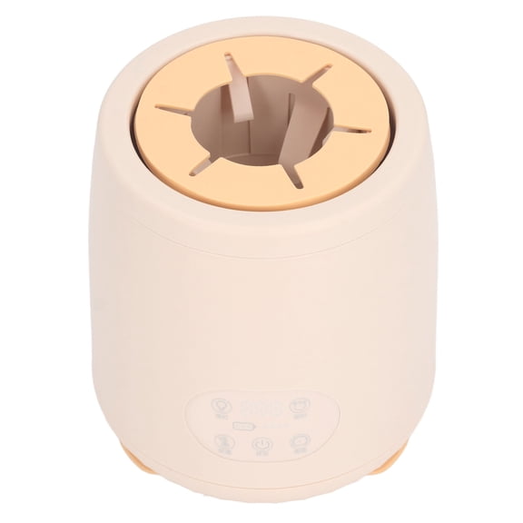 BIMZUC Automatic Baby Milk Bottle Shaker Heating 5 Levels Timing 360 Degree Rotating USB Rechargeable Beige Mixer (7.09 in / 18 cm)