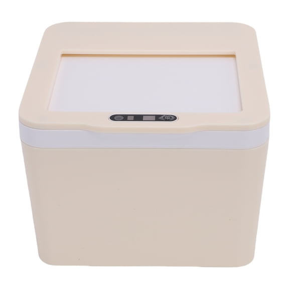 BIMZUC Automatic Sensor Countertop Trash Can 4L Multifunctional Desktop Storage Box for Office Bathroom Car, White (17.3x17.5 cm / 6.8x6.9 in)