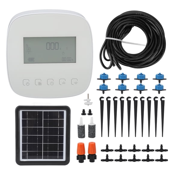 BIMZUC Automatic Watering System Programmable Solar Charging Tuya WiFi Smart Irrigation Water Timer Controller Device for Gardens and Balconies (4.1 inches / 10.5 cm)