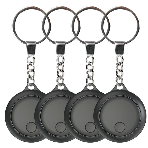 BIMZUC BT Tracker 4-Pack, Find My Compatible, Battery Operated, Message Push & Sound Alarm, Key/Wallet/Luggage/Bag Locator, Worldwide
