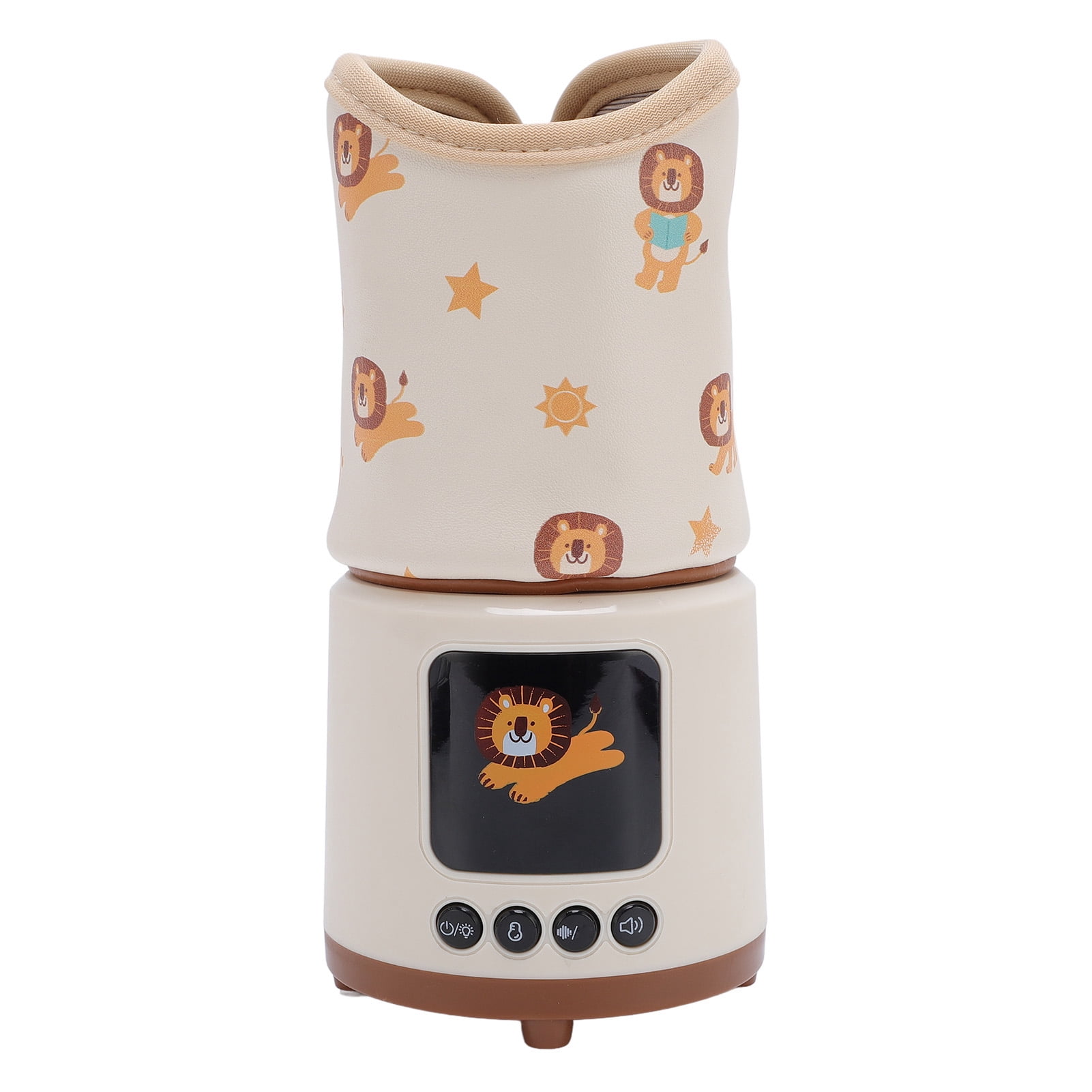 BIMZUC Baby Bottle Warmer Multifunctional White Noise Milk Warmer Smart Constant Temp Heater for Travel, Lion Pattern (6.69 inches / 17 cm)