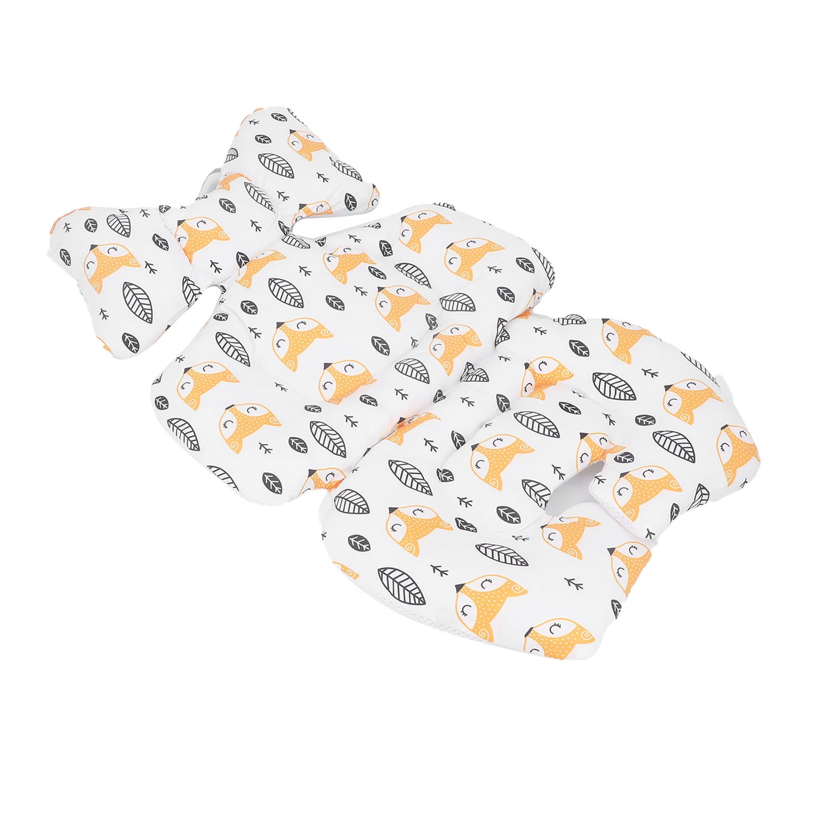 BIMZUC Baby Carriage Cushion Body Support Reduce Fatigue Washable Stroller Seat Pad Yellow Fox Type 2