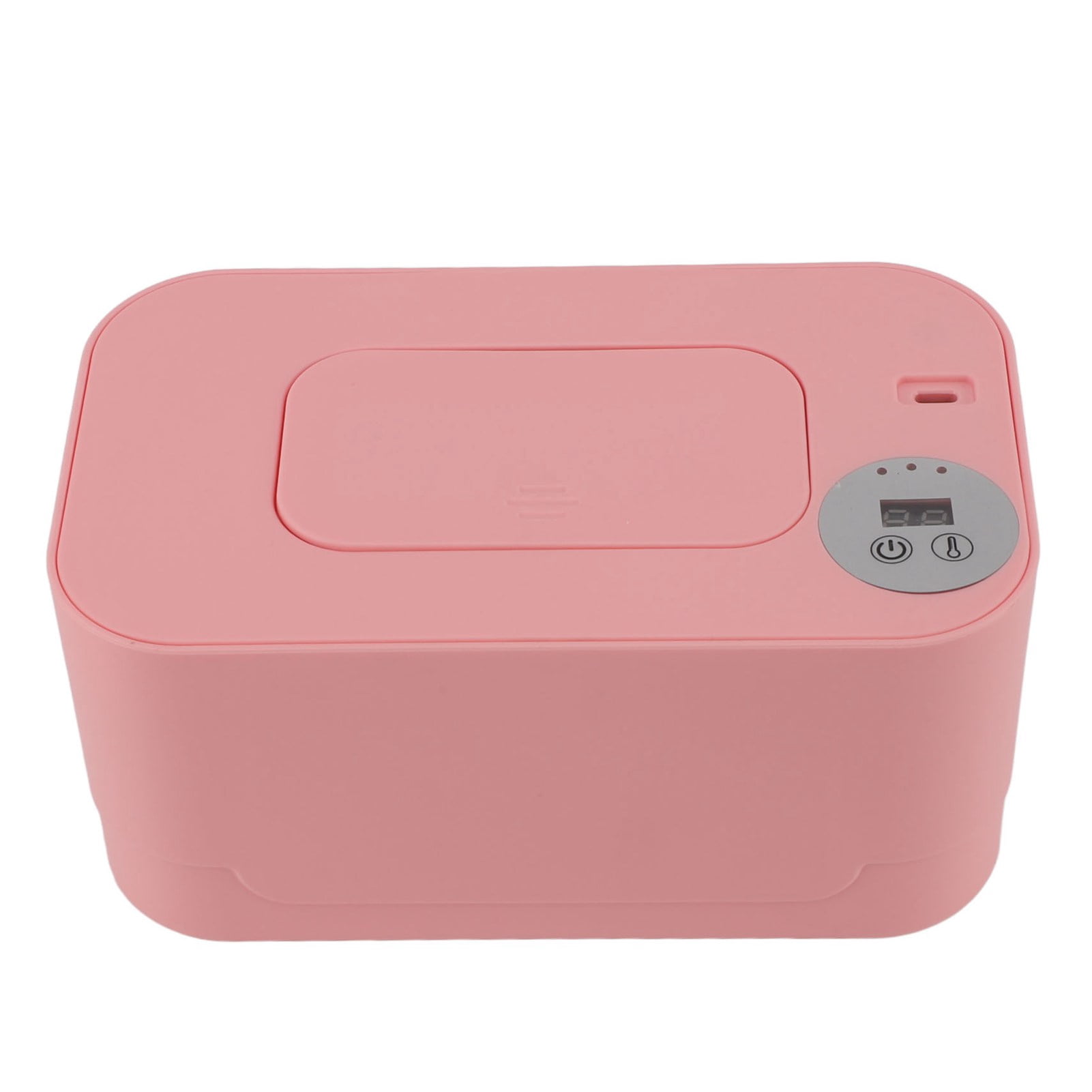BIMZUC Baby Wipes Warmer with Night Light, Constant Temperature Wet Wipe Dispenser with Adjustable Heat Settings, Portable USB Powered Travel Wipe Heater, Pink