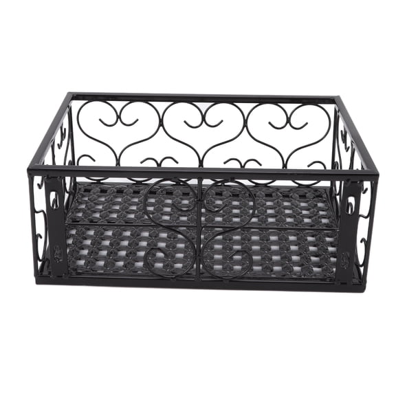 BIMZUC Balcony Flower Pot Stand, Thickened Iron Decorative Patio Railing Shelf with Retainers for Windowsill, Plant Pot Holder (11.8x7.9x4.7 in / 30x20x12 cm), Fits 1-inch Railing