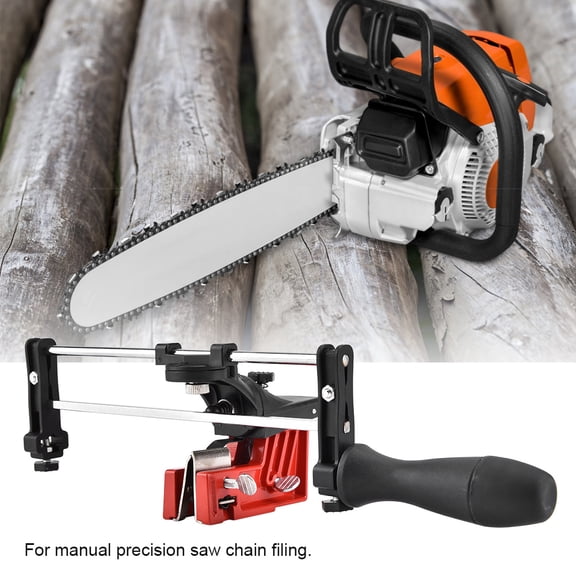 BIMZUC Bar Mounted Manual Chain Sharpener, Professional Saw Chain Filing Guide Tool for Precision Sharpening (11.81 inches / 30.0 cm)