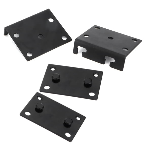 BIMZUC Bed Rail Hinge Bracket Heavy Duty Iron Hardware Connector Fittings for Headboards Footboard Cabinet Wood Frame Connecting Pieces Set of 2