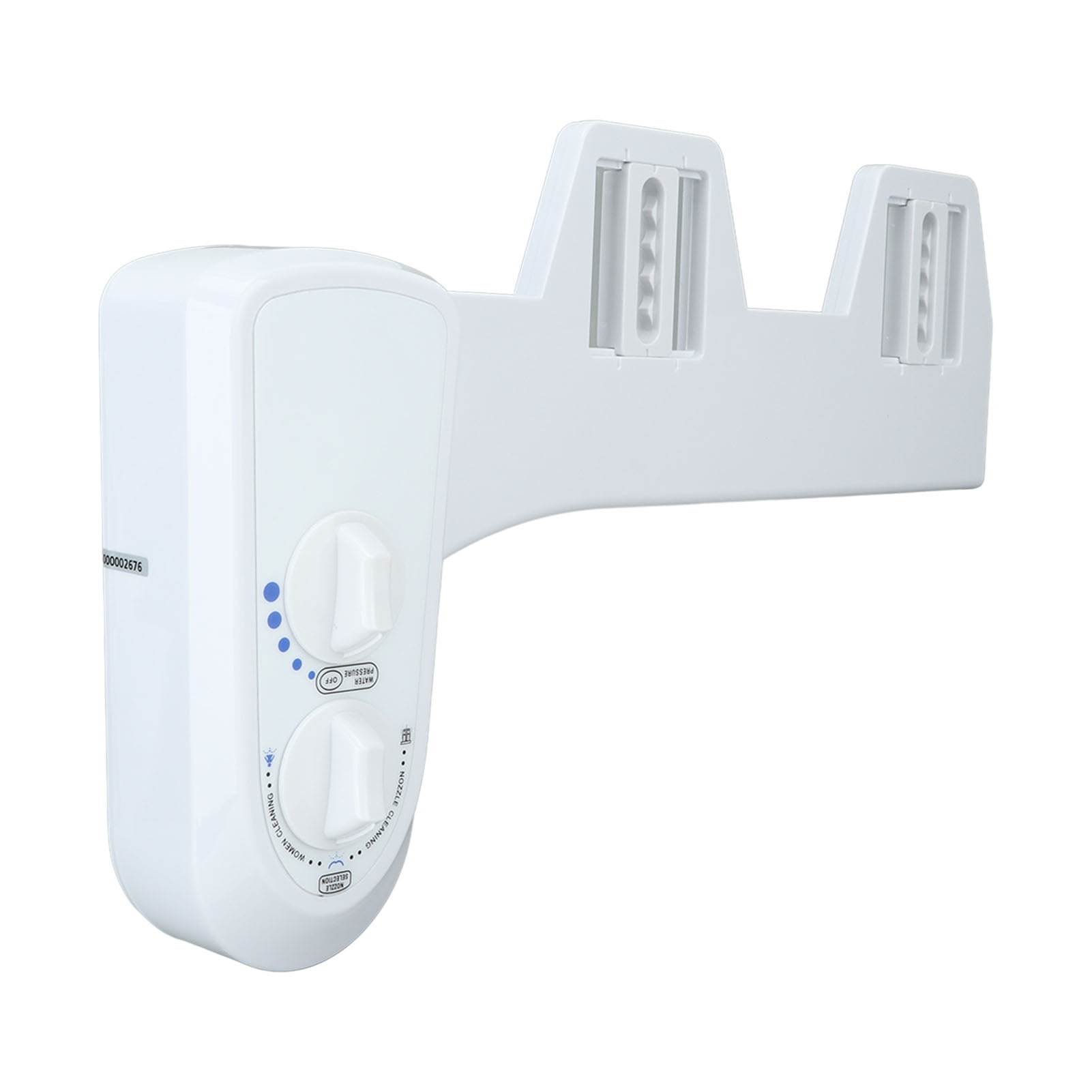 BIMZUC Bidet Attachment for Toilet, Self Cleaning Dual Nozzle Feminine Wash Cold Water, Adjustable Pressure 9/16 Inch (1.4 cm) Connector, Easy Install