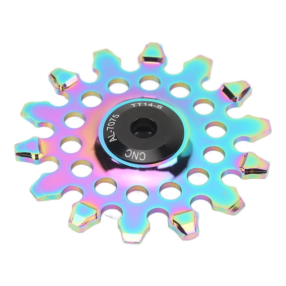 BIMZUC Bike Rear Derailleur Pulley 14T Ceramic Bearing Guide Wheel for Road & Mountain Bikes, Colorful