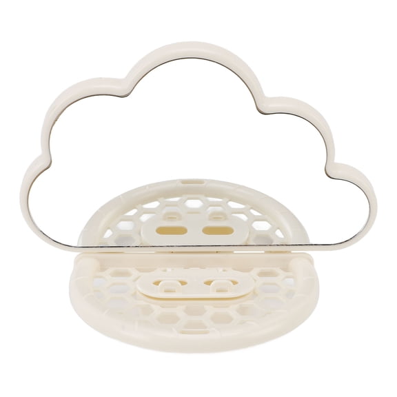 BIMZUC Bird Mirror for Cage Interactive Toy Lovely Cloud Shape High Definition Bird Perch Stand Mirror with Feeder Cup for Parrots Parakeets Cockatiels (7.48 inches / 19.0 cm)