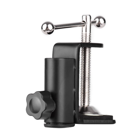 BIMZUC Black C-Shaped Arm Stand Desk Mounting Clamp with Adjustable Positioning Screw for Microphone